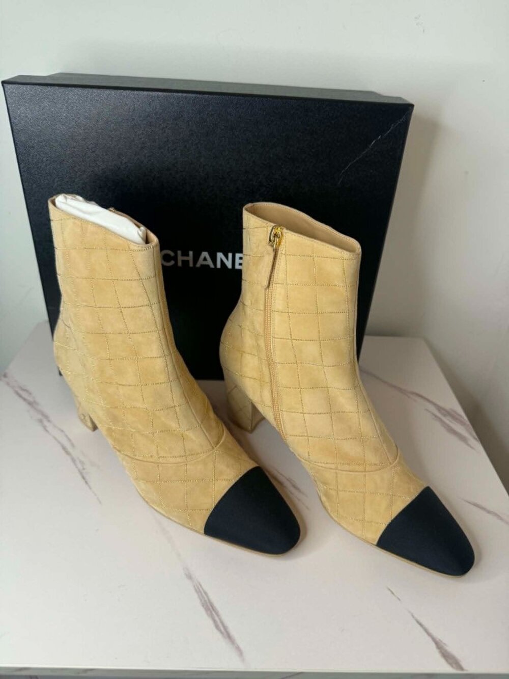 Chanel Interlocking CC Logo Boots